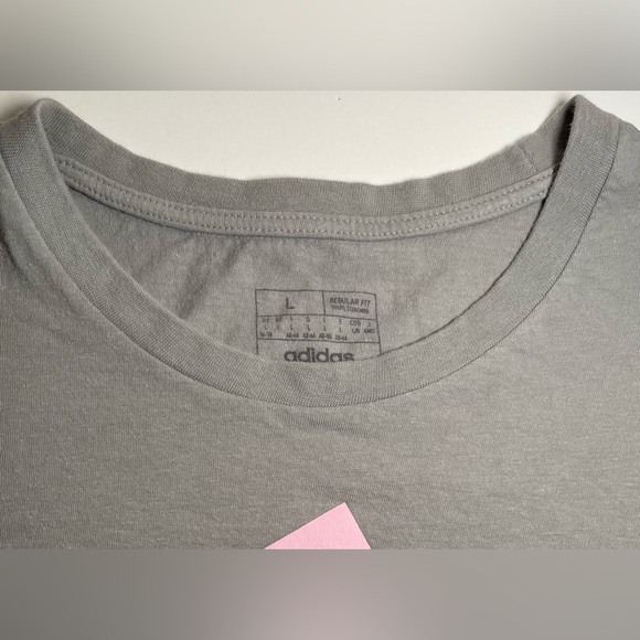 Adidas Gray and Pink Tee Shirt - Picture 3 of 4
